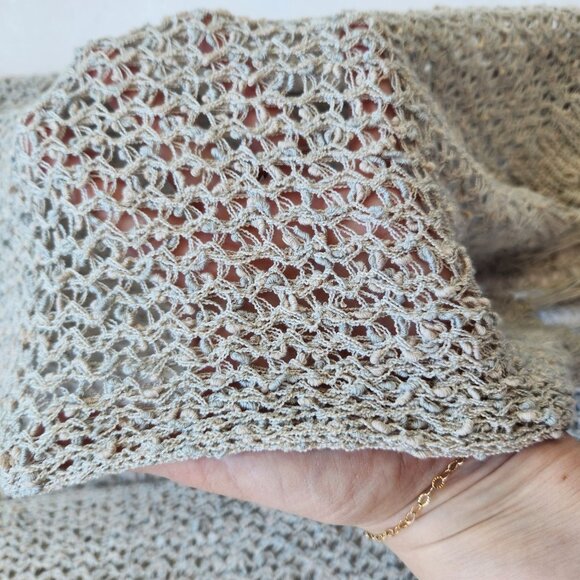 Crochet Open Knit Sleeveless Fringe Duster Cardigan Vest Summer Boho Hippie Cute - Picture 4 of 9